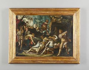 HEINTZ IL VECCHIO JOSEPH (1564 - 1609) : Attribuito a. Diana e Atteone  - Asta Asta 387 | ARTE ANTICA E DEL XIX SECOLO - DAL RINASCIMENTO AL SIMBOLISMO: OPERE DA COLLEZIONI ITALIANE Tradizionale - Associazione Nazionale - Case d'Asta italiane