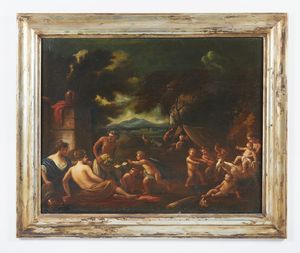 ARTISTA ITALIANO DEL XVII SECOLO : Baccanale  - Asta Asta 387 | ARTE ANTICA E DEL XIX SECOLO - DAL RINASCIMENTO AL SIMBOLISMO: OPERE DA COLLEZIONI ITALIANE Tradizionale - Associazione Nazionale - Case d'Asta italiane