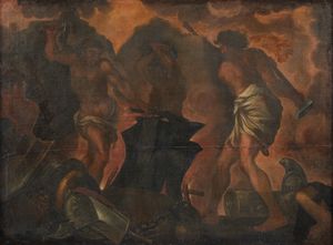 ARTISTA NAPOLETANO DEL XVII SECOLO - La fucina di Vulcano