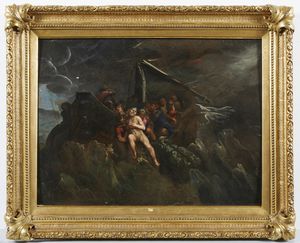 ARTISTA ROMANO DEL XVII SECOLO : Giona e la balena  - Asta Asta 387 | ARTE ANTICA E DEL XIX SECOLO - DAL RINASCIMENTO AL SIMBOLISMO: OPERE DA COLLEZIONI ITALIANE Tradizionale - Associazione Nazionale - Case d'Asta italiane