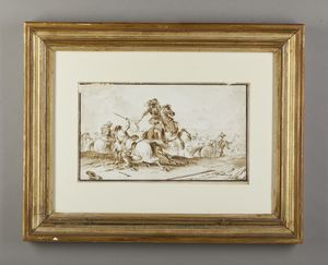 SIMONINI FRANCESCO (1686 - 1753) : Schermaglia di cavalleria  - Asta Asta 387 | ARTE ANTICA E DEL XIX SECOLO - DAL RINASCIMENTO AL SIMBOLISMO: OPERE DA COLLEZIONI ITALIANE Tradizionale - Associazione Nazionale - Case d'Asta italiane