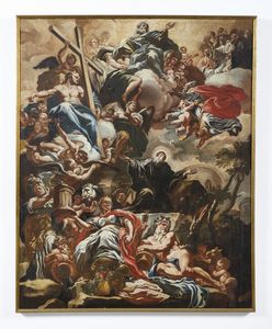 ARTISTA NAPOLETANO DEL XVII SECOLO : Trionfo allegorico  - Asta Asta 387 | ARTE ANTICA E DEL XIX SECOLO - DAL RINASCIMENTO AL SIMBOLISMO: OPERE DA COLLEZIONI ITALIANE Tradizionale - Associazione Nazionale - Case d'Asta italiane