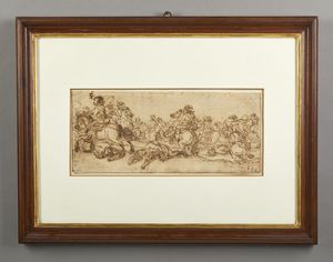 SIMONINI FRANCESCO (1686 - 1753) : Bozzetto per scena di battaglia  - Asta Asta 387 | ARTE ANTICA E DEL XIX SECOLO - DAL RINASCIMENTO AL SIMBOLISMO: OPERE DA COLLEZIONI ITALIANE Tradizionale - Associazione Nazionale - Case d'Asta italiane