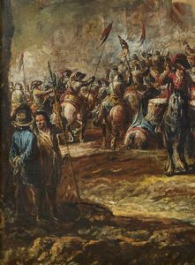 SIMONINI FRANCESCO (1686 - 1753) : Scena di battaglia  - Asta Asta 387 | ARTE ANTICA E DEL XIX SECOLO - DAL RINASCIMENTO AL SIMBOLISMO: OPERE DA COLLEZIONI ITALIANE Tradizionale - Associazione Nazionale - Case d'Asta italiane