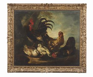 CRIVELLI DETTO IL CRIVELLONE ANGELO MARIA  (1650 - 1730) : Coppia di dipinti raffiguranti volatili  - Asta Asta 387 | ARTE ANTICA E DEL XIX SECOLO - DAL RINASCIMENTO AL SIMBOLISMO: OPERE DA COLLEZIONI ITALIANE Tradizionale - Associazione Nazionale - Case d'Asta italiane