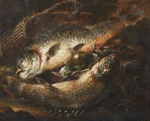 BOSELLI FELICE (1650 - 1732) - Natura morta con pesci