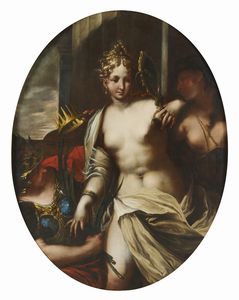 CERVELLI FEDERICO (1642 - 1696) - Prudenza tra Vittoria e Giustizia