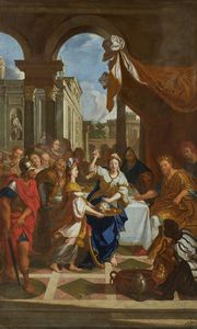 HEISS JOHAN (1640 - 1704) - Salom offre la testa del Battista a Erodiade