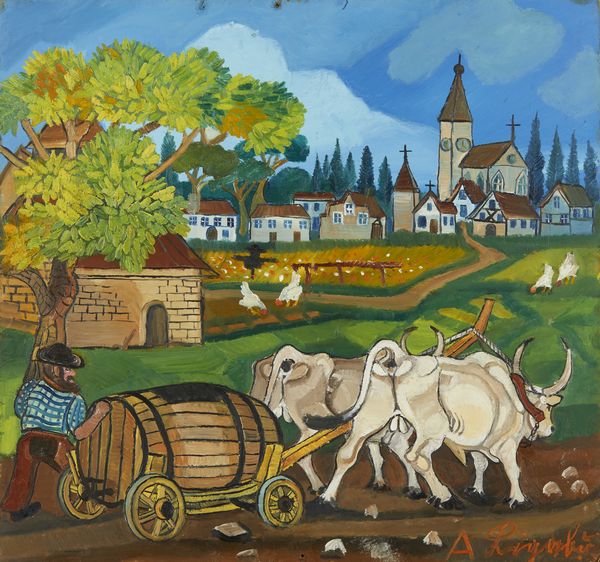 LIGABUE ANTONIO  (1899 - 1965) : Senza titolo.  - Asta Asta 388 | ARTE MODERNA E CONTEMPORANEA Tradizionale - Associazione Nazionale - Case d'Asta italiane