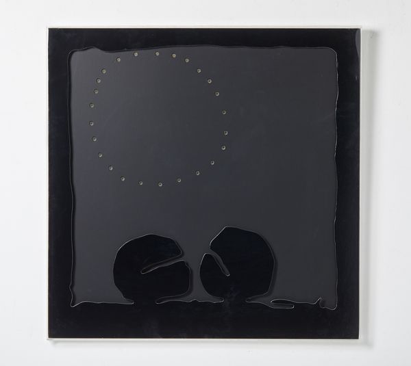 FONTANA LUCIO (1899 - 1968) : Concetto spaziale - Teatrino (nero).  - Asta Asta 388 | ARTE MODERNA E CONTEMPORANEA Tradizionale - Associazione Nazionale - Case d'Asta italiane