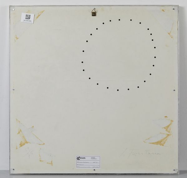 FONTANA LUCIO (1899 - 1968) : Concetto spaziale - Teatrino (nero).  - Asta Asta 388 | ARTE MODERNA E CONTEMPORANEA Tradizionale - Associazione Nazionale - Case d'Asta italiane