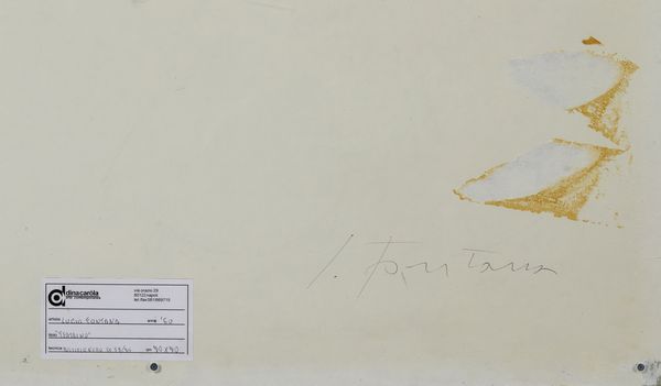FONTANA LUCIO (1899 - 1968) : Concetto spaziale - Teatrino (nero).  - Asta Asta 388 | ARTE MODERNA E CONTEMPORANEA Tradizionale - Associazione Nazionale - Case d'Asta italiane