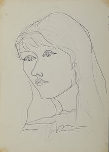 FONTANA LUCIO (1899 - 1968) - Ritratto femminile.