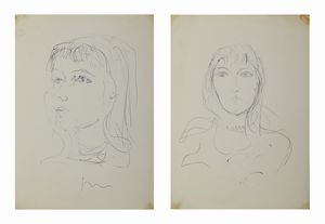 FONTANA LUCIO (1899 - 1968) - Ritratto femminile.