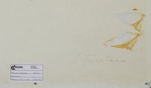 FONTANA LUCIO (1899 - 1968) : Concetto spaziale - Teatrino (nero).  - Asta Asta 388 | ARTE MODERNA E CONTEMPORANEA Tradizionale - Associazione Nazionale - Case d'Asta italiane