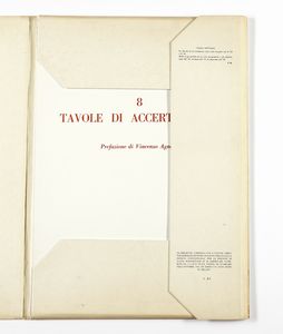 MANZONI PIERO (1933 - 1963) : 8 Tavole di accertamento.  - Asta Asta 388 | ARTE MODERNA E CONTEMPORANEA Tradizionale - Associazione Nazionale - Case d'Asta italiane