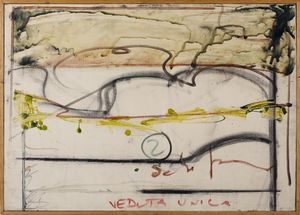 SCHIFANO MARIO (1934 - 1998) : Trittico.  - Asta Asta 388 | ARTE MODERNA E CONTEMPORANEA Tradizionale - Associazione Nazionale - Case d'Asta italiane