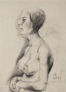 DIX OTTO (1891 - 1969) - Weiblicher Halbakt.