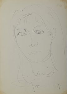 FONTANA LUCIO (1899 - 1968) - Ritratto femminile.