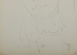 FONTANA LUCIO (1899 - 1968) : Ritratto femminile.  - Asta Asta 388 | ARTE MODERNA E CONTEMPORANEA Tradizionale - Associazione Nazionale - Case d'Asta italiane