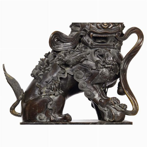 COPPIA DI LEONI, CINA, DINASTIA QING, SEC. XVIII-XIX  - Asta Arte Orientale | 东方艺术 - Associazione Nazionale - Case d'Asta italiane