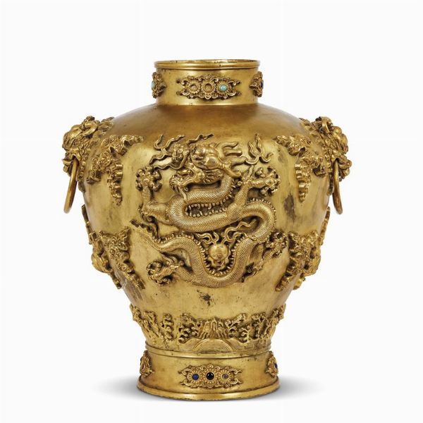 VASO, CINA, DINASTIA QING, SEC. XIX-XX  - Asta Arte Orientale | 东方艺术 - Associazione Nazionale - Case d'Asta italiane