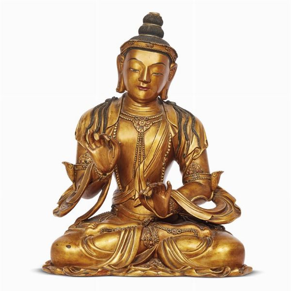 STATUA, CINA, DINASTIA QING, SEC XVIII  - Asta Arte Orientale | 东方艺术 - Associazione Nazionale - Case d'Asta italiane