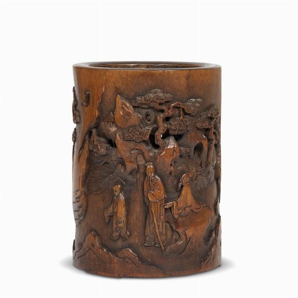 PORTA PENNELLI, CINA, DINASTIA QING SEC. XIX  - Asta Arte Orientale | 东方艺术 - Associazione Nazionale - Case d'Asta italiane