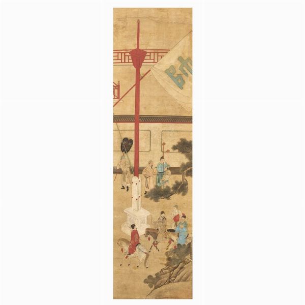 COPPIA DI DIPINTI, CINA, DINASTIA QING, SEC. XIX  - Asta Arte Orientale | 东方艺术 - Associazione Nazionale - Case d'Asta italiane