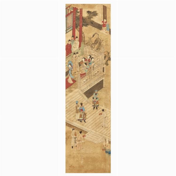 COPPIA DI DIPINTI, CINA, DINASTIA QING, SEC. XIX  - Asta Arte Orientale | 东方艺术 - Associazione Nazionale - Case d'Asta italiane