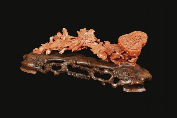 SCULTURA IN CORALLO, CINA, SEC. XX  - Asta Arte Orientale | 东方艺术 - Associazione Nazionale - Case d'Asta italiane