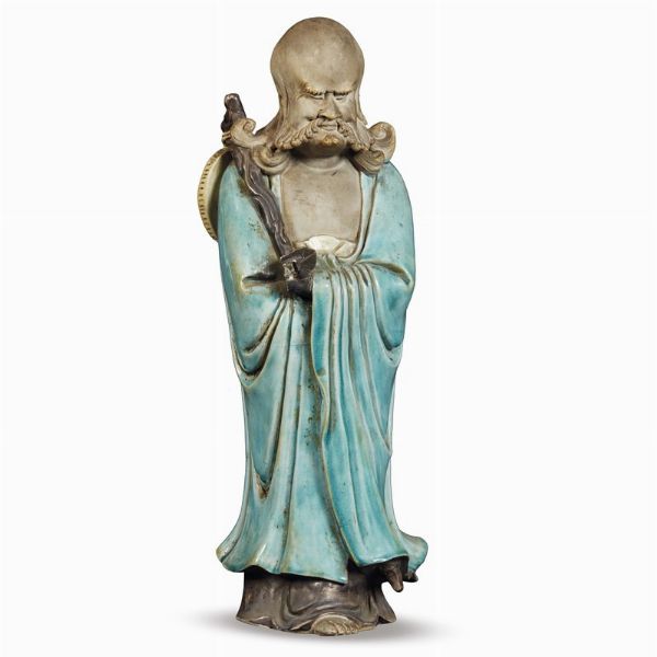 FIGURA, CINA, DINASTIA QING, SEC. XVIII  - Asta Arte Orientale | 东方艺术 - Associazione Nazionale - Case d'Asta italiane