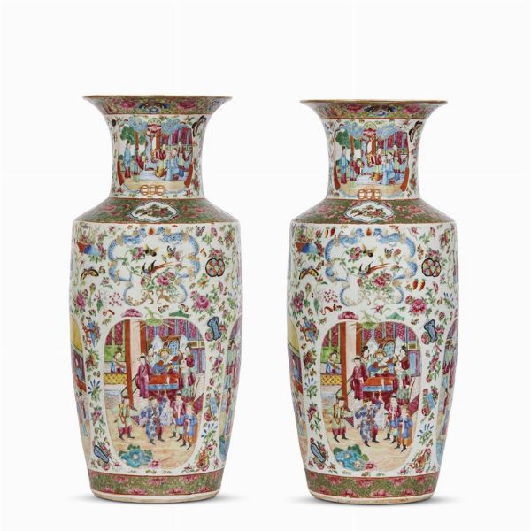 DUE VASI, CINA, DINASTIA QING, SEC.XIX  - Asta Arte Orientale | 东方艺术 - Associazione Nazionale - Case d'Asta italiane