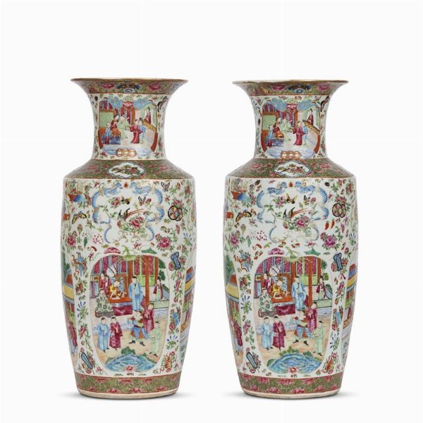 DUE VASI, CINA, DINASTIA QING, SEC.XIX  - Asta Arte Orientale | 东方艺术 - Associazione Nazionale - Case d'Asta italiane