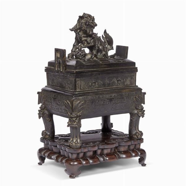 INCENSIERE, CINA, DINASTIA QING, SEC. XIX  - Asta Arte Orientale | 东方艺术 - Associazione Nazionale - Case d'Asta italiane