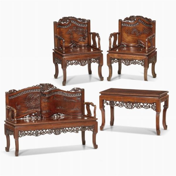 SALOTTO, CINA, DINASTIA QING, SEC. XIX-XX  - Asta Arte Orientale | 东方艺术 - Associazione Nazionale - Case d'Asta italiane