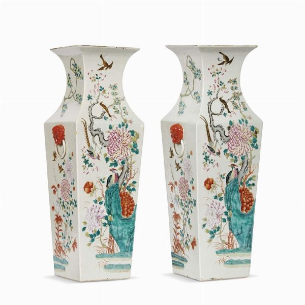 DUE VASI, CINA, DINASTIA QING, SEC. XIX  - Asta Arte Orientale | 东方艺术 - Associazione Nazionale - Case d'Asta italiane
