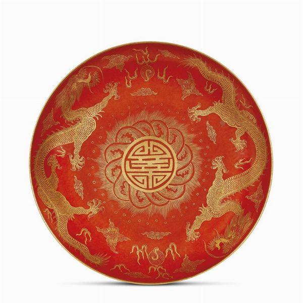 PIATTO, CINA, DINASTIA QING, SEC. XIX  - Asta Arte Orientale | 东方艺术 - Associazione Nazionale - Case d'Asta italiane