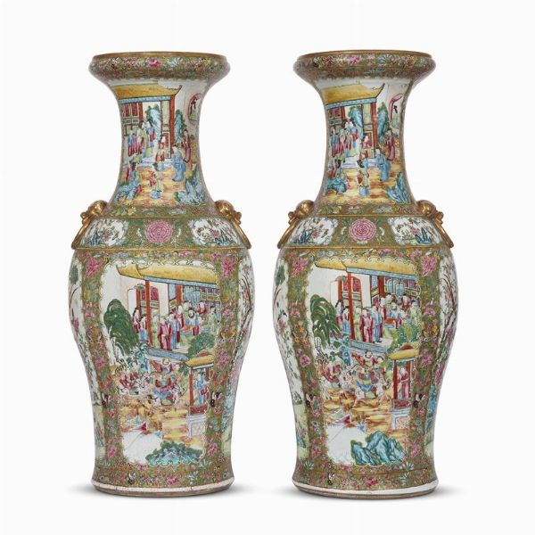 DUE VASI, CINA, DINASTIA QING, SEC. XIX  - Asta Arte Orientale | 东方艺术 - Associazione Nazionale - Case d'Asta italiane