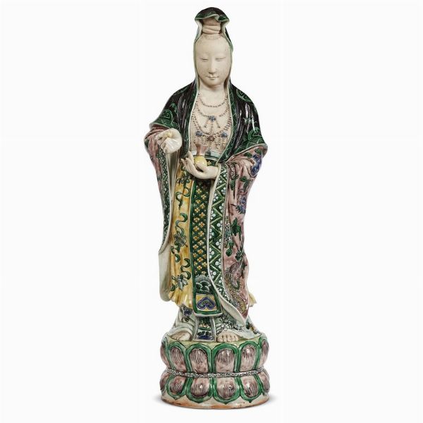 FIGURA, CINA, DINASTIA QING, SEC. XIX  - Asta Arte Orientale | 东方艺术 - Associazione Nazionale - Case d'Asta italiane