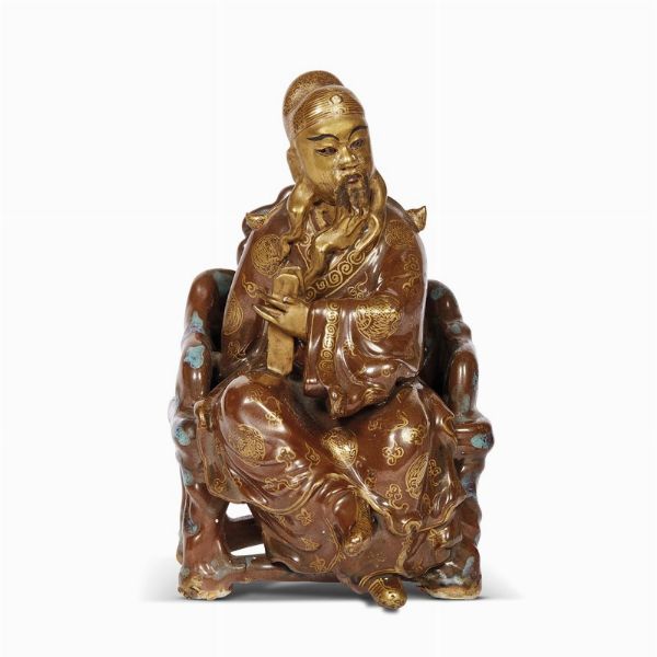 FIGURA, CINA, DINASTIA QING, SEC. XVIII  - Asta Arte Orientale | 东方艺术 - Associazione Nazionale - Case d'Asta italiane