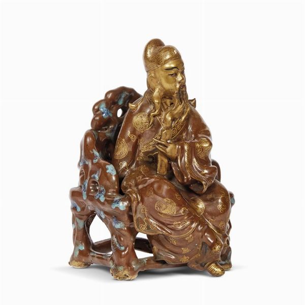 FIGURA, CINA, DINASTIA QING, SEC. XVIII  - Asta Arte Orientale | 东方艺术 - Associazione Nazionale - Case d'Asta italiane