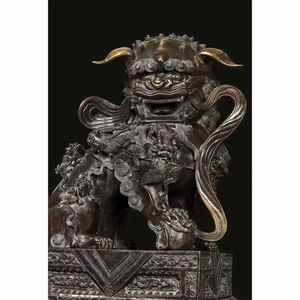 COPPIA DI LEONI, CINA, DINASTIA QING, SEC. XVIII-XIX  - Asta Arte Orientale | 东方艺术 - Associazione Nazionale - Case d'Asta italiane