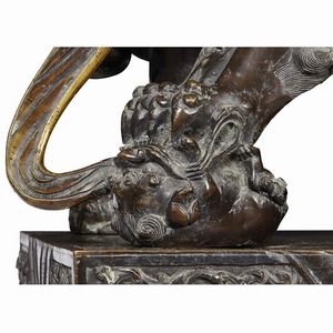 COPPIA DI LEONI, CINA, DINASTIA QING, SEC. XVIII-XIX  - Asta Arte Orientale | 东方艺术 - Associazione Nazionale - Case d'Asta italiane