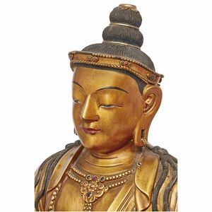 STATUA, CINA, DINASTIA QING, SEC XVIII  - Asta Arte Orientale | 东方艺术 - Associazione Nazionale - Case d'Asta italiane