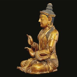 STATUA, CINA, DINASTIA QING, SEC XVIII  - Asta Arte Orientale | 东方艺术 - Associazione Nazionale - Case d'Asta italiane