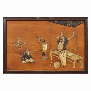 COPPIA DI PANNELLI, CINA, DINASTIA QING, SEC. XIX  - Asta Arte Orientale | 东方艺术 - Associazione Nazionale - Case d'Asta italiane