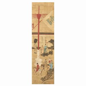 COPPIA DI DIPINTI, CINA, DINASTIA QING, SEC. XIX  - Asta Arte Orientale | 东方艺术 - Associazione Nazionale - Case d'Asta italiane