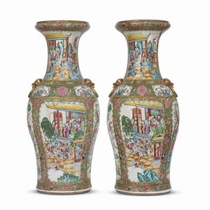 DUE VASI, CINA, DINASTIA QING, SEC. XIX  - Asta Arte Orientale | 东方艺术 - Associazione Nazionale - Case d'Asta italiane