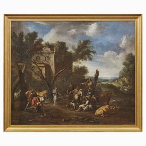 Scuola bolognese, XVIII secolo  - Asta Dipinti antichi - Associazione Nazionale - Case d'Asta italiane